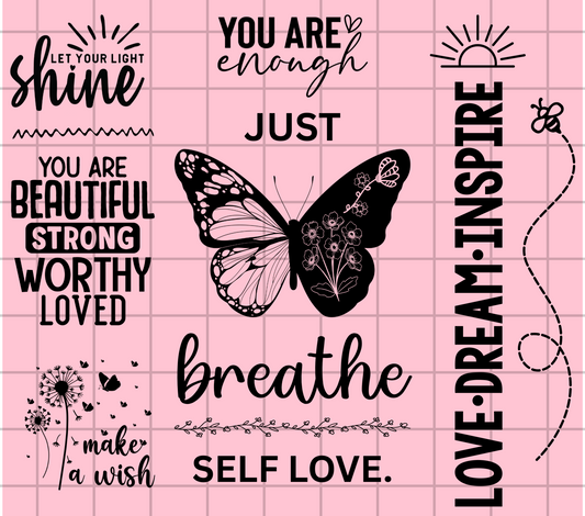 Affirmation (7) 20 oz tumbler sublimation