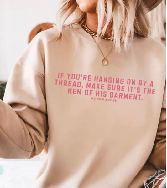 If you’re hanging on by a thread screen print