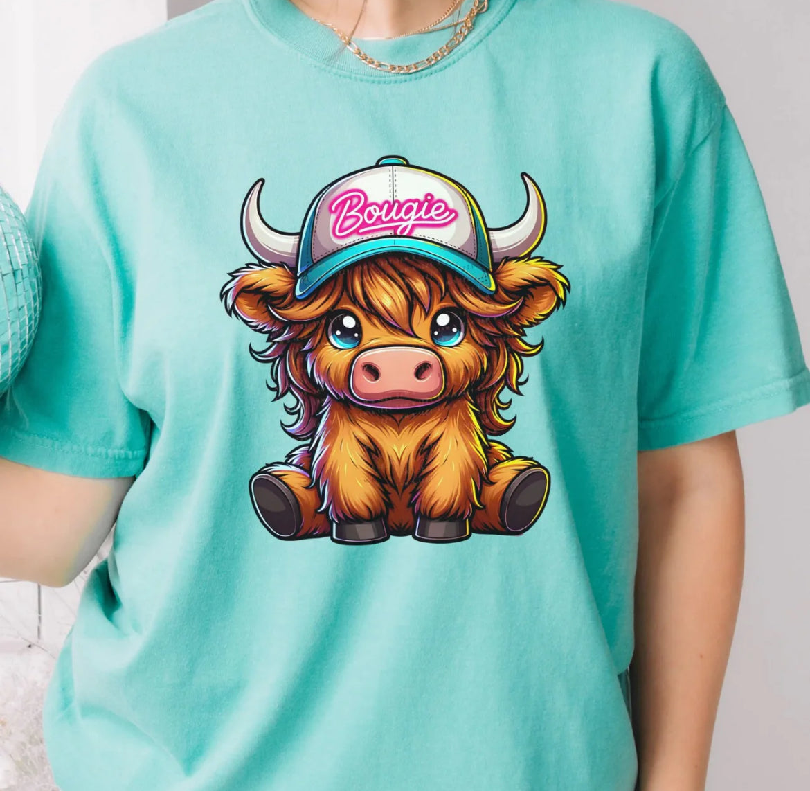 Boujie Cow- Glitter DTF print E28