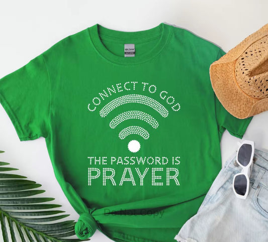 Connect to God Rhinestone T-shirt