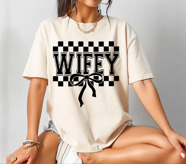 Wifey checkered- print