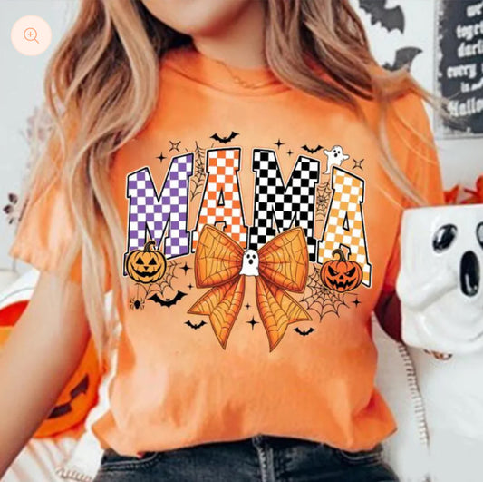 Checked Mama-Glitter DTF print E27