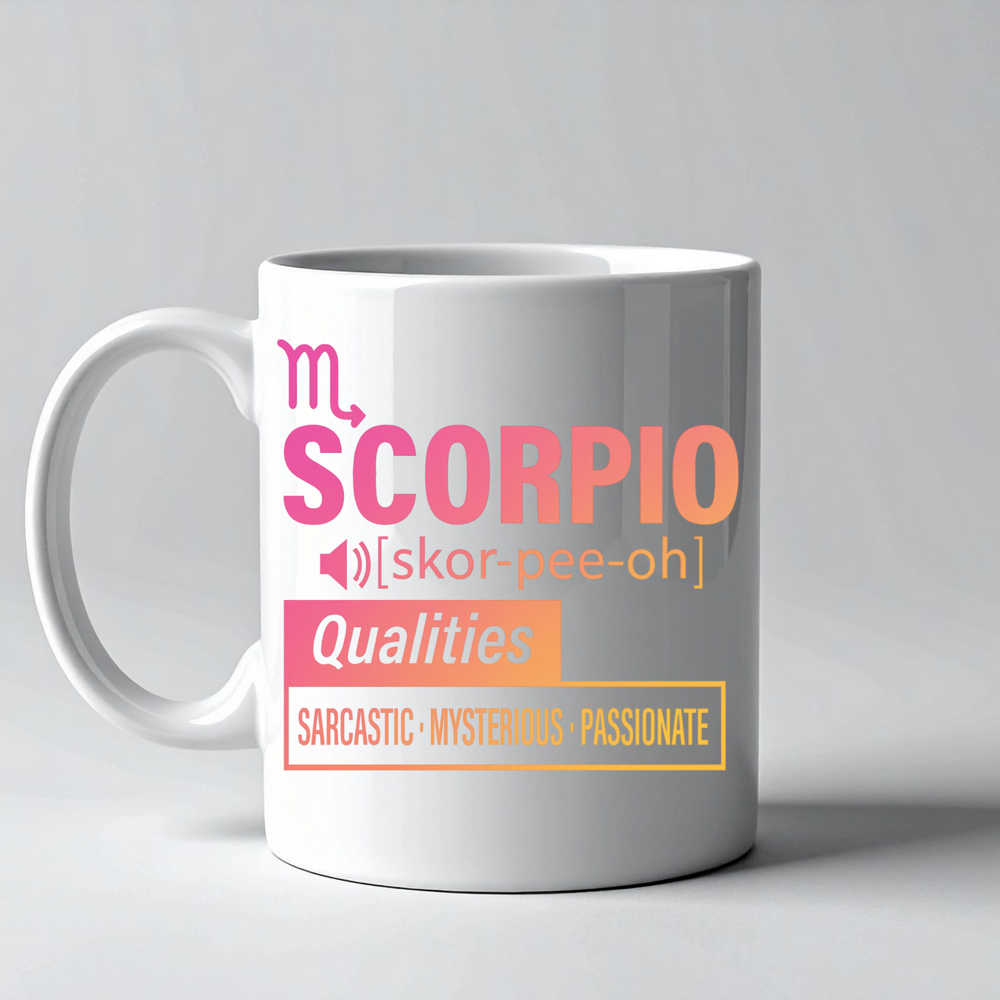 Zodiac Qualities 16 oz ceramic coffee mug